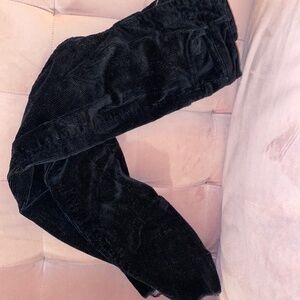 XS BLACK VELVET CORDUROY PANTS